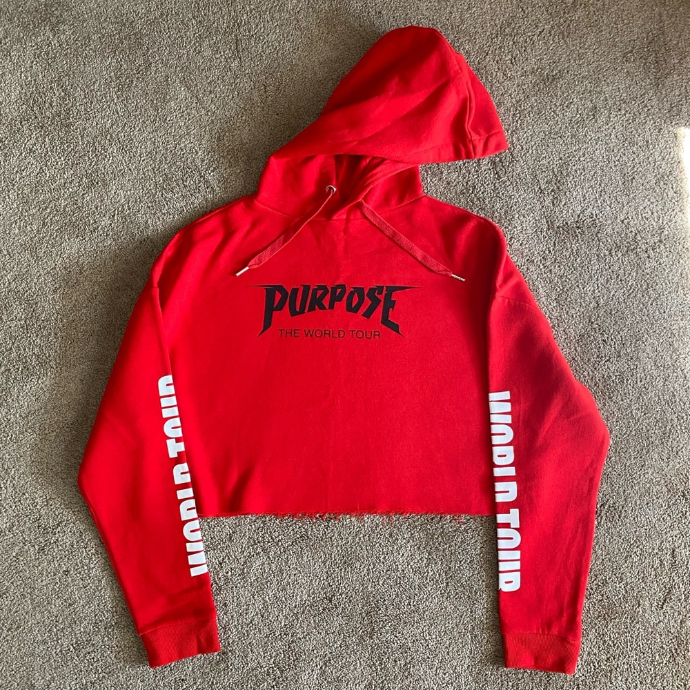 Justin Bieber cropped sweatshirt